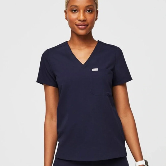 Figs Tops - Figs Women's Navy Blue Top